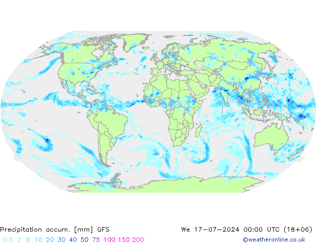 Totale neerslag GFS wo 17.07.2024 00 UTC