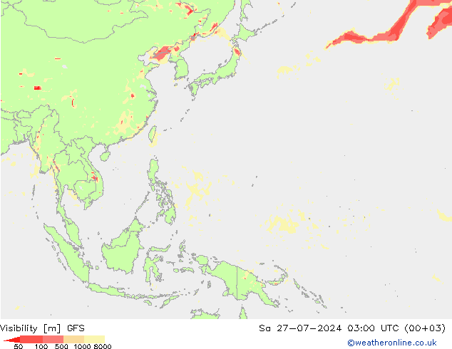 Visibility GFS Sa 27.07.2024 03 UTC