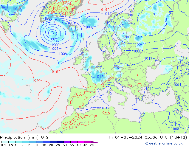 GFS: 星期四 01.08.2024 06 UTC