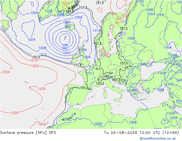 GFS: di 06.08.2024 12 UTC