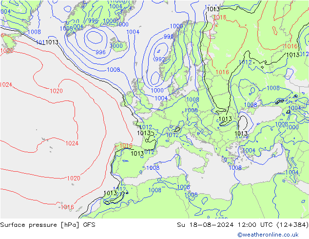 GFS: zo 18.08.2024 12 UTC