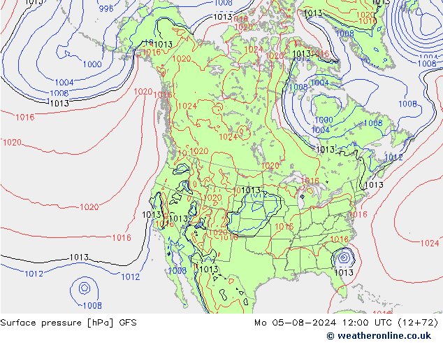 GFS: ma 05.08.2024 12 UTC