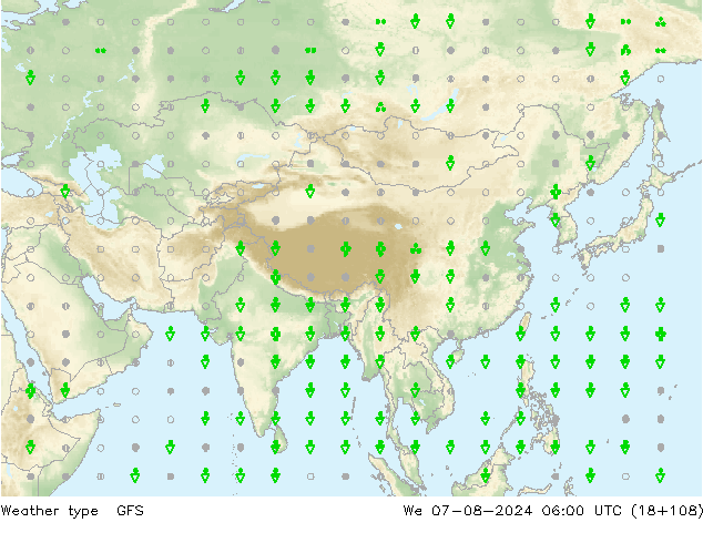 Weermodel GFS wo 07.08.2024 06 UTC