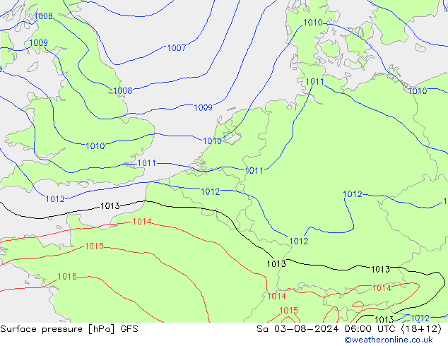 GFS: 星期六 03.08.2024 06 UTC