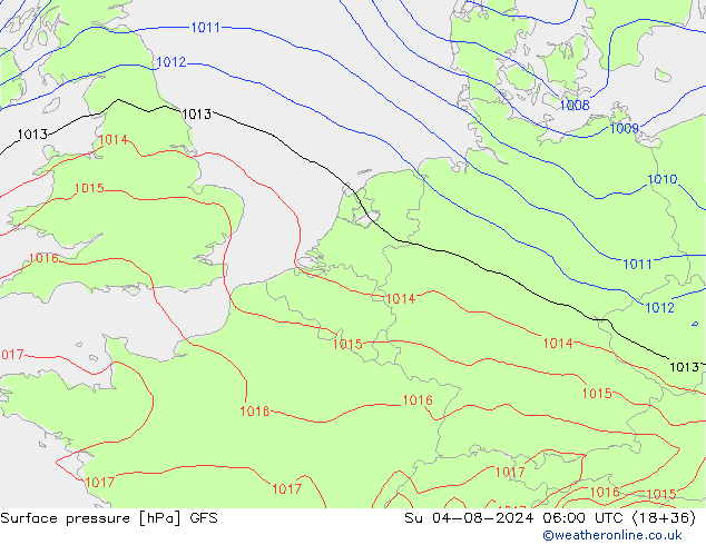 GFS: zo 04.08.2024 06 UTC