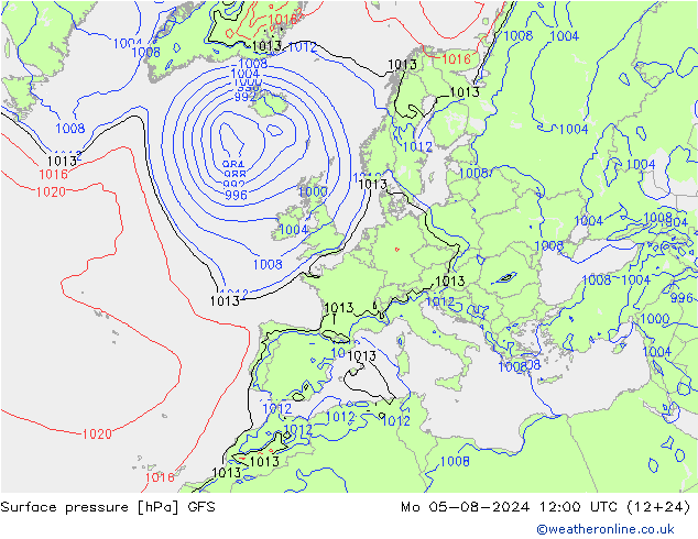 GFS: 星期一 05.08.2024 12 UTC