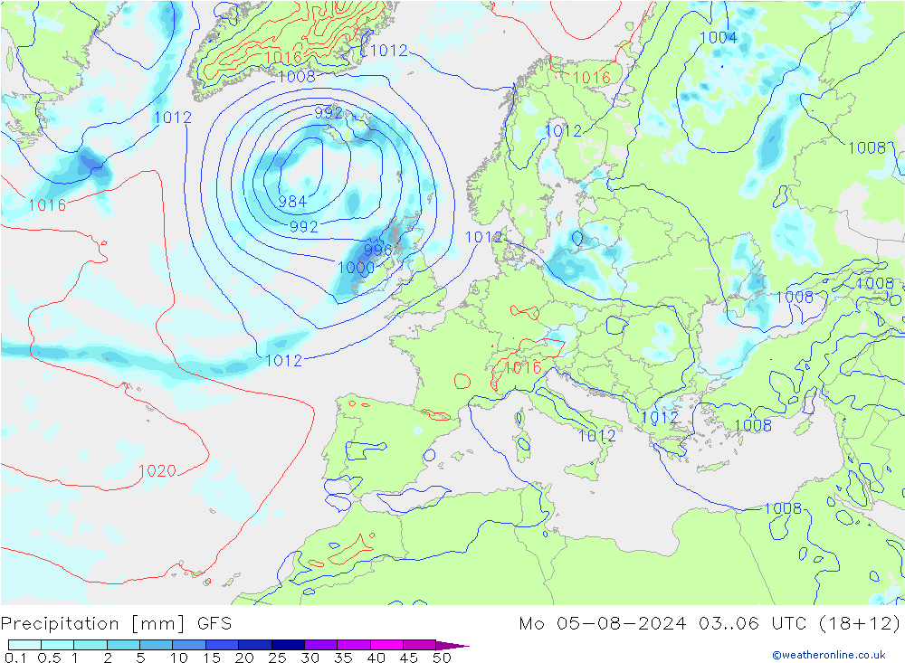 GFS: 星期一 05.08.2024 06 UTC