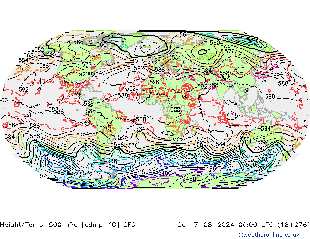 Z500/Regen(+SLP)/Z850 GFS za 17.08.2024 06 UTC