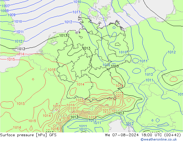 GFS: 星期三 07.08.2024 18 UTC