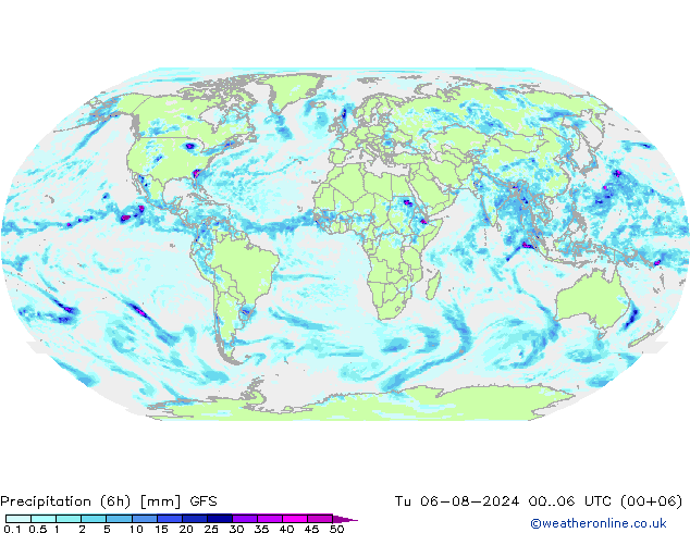 Z500/Regen(+SLP)/Z850 GFS di 06.08.2024 06 UTC