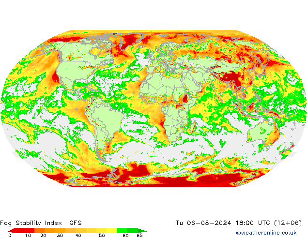 Fog Stability Index GFS di 06.08.2024 18 UTC