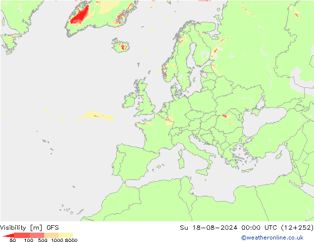 Zicht GFS zo 18.08.2024 00 UTC