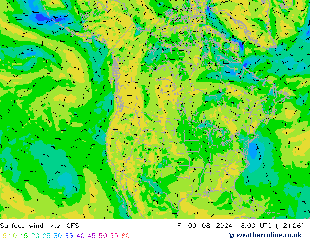 Wind 10 m GFS vr 09.08.2024 18 UTC