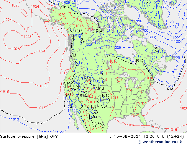 GFS: di 13.08.2024 12 UTC