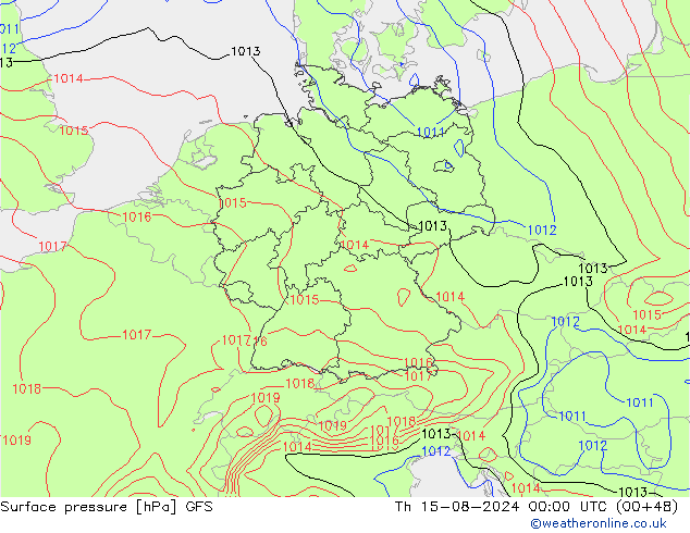 GFS: 星期四 15.08.2024 00 UTC