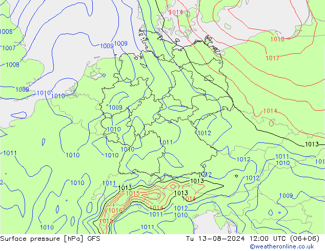 GFS: di 13.08.2024 12 UTC