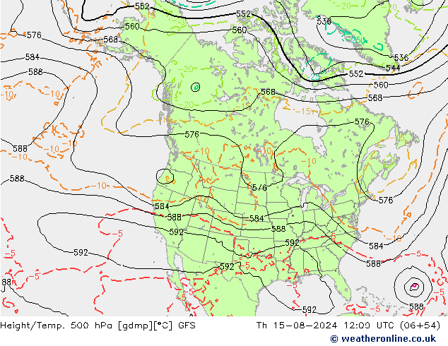 GFS: 星期四 15.08.2024 12 UTC