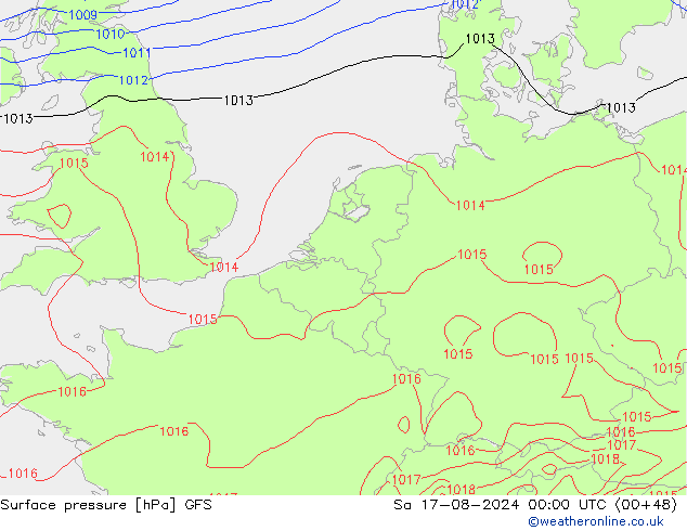 GFS: za 17.08.2024 00 UTC