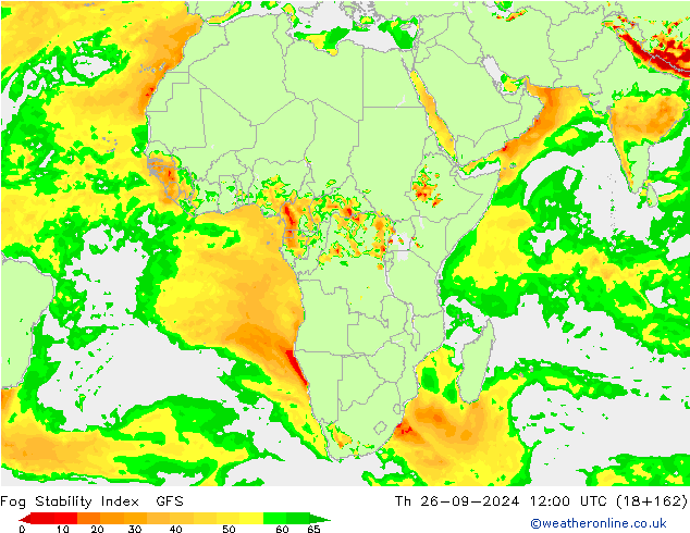 Fog Stability Index GFS Do 26.09.2024 12 UTC