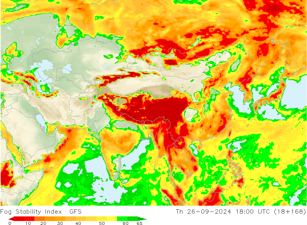 Fog Stability Index GFS Per 26.09.2024 18 UTC