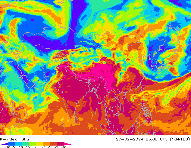 K-Index GFS Fr 27.09.2024 06 UTC