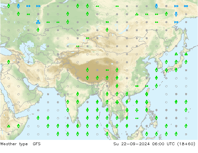 Weather type GFS Ne 22.09.2024 06 UTC