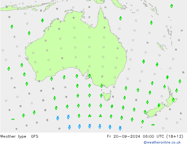 Weather type GFS Fr 20.09.2024 06 UTC