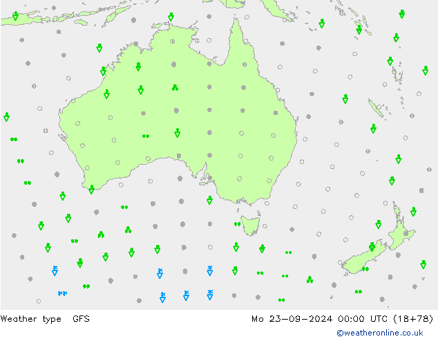 Yağış Türü GFS Pzt 23.09.2024 00 UTC