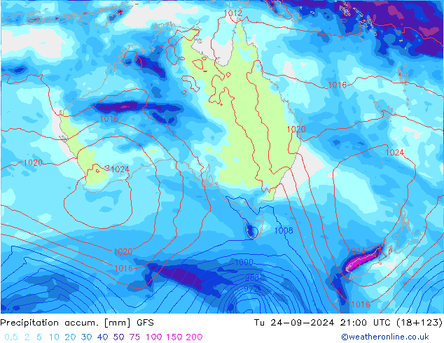 Precipitation accum. GFS mar 24.09.2024 21 UTC