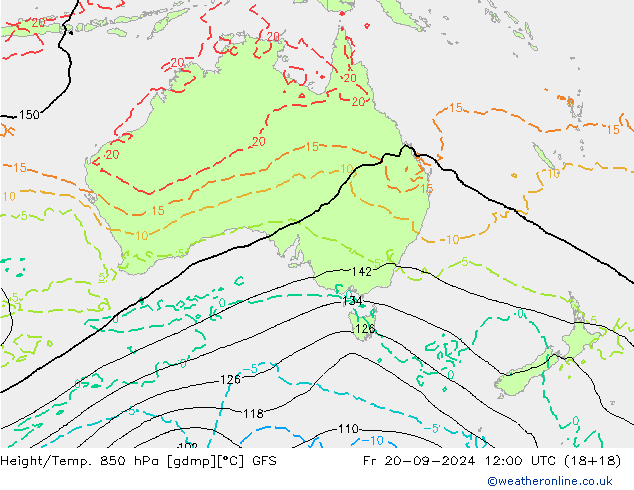 Z500/Regen(+SLP)/Z850 GFS vr 20.09.2024 12 UTC