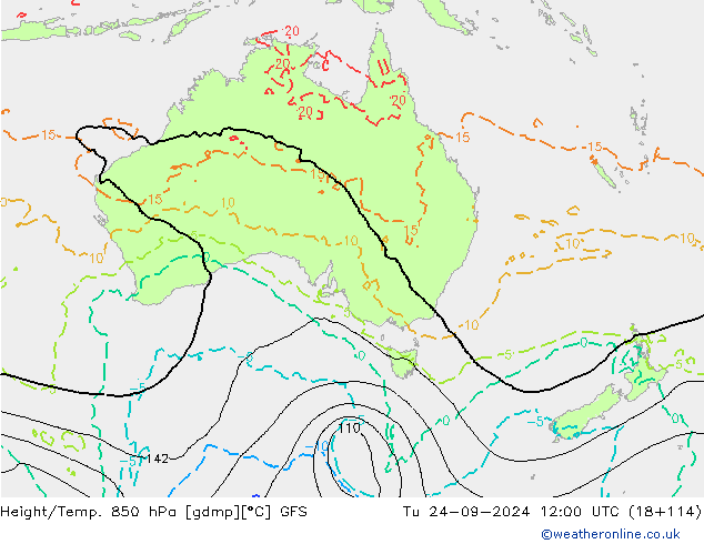 GFS: Ter 24.09.2024 12 UTC