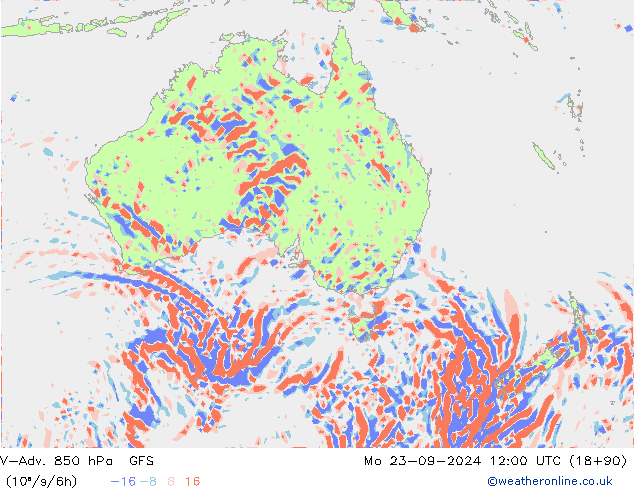 V-Adv. 850 hPa GFS Mo 23.09.2024 12 UTC