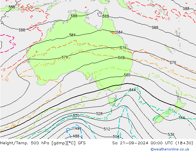 Z500/Rain (+SLP)/Z850 GFS sab 21.09.2024 00 UTC