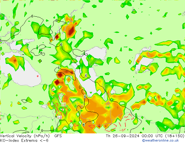 Convectie-Index GFS do 26.09.2024 00 UTC