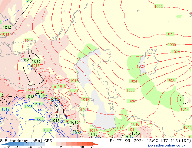 Y. Basıncı eğilimi GFS Cu 27.09.2024 18 UTC