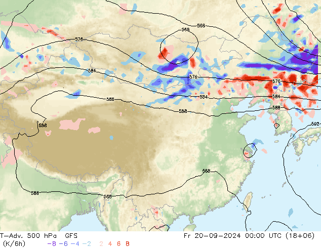 T-Adv. 500 hPa GFS pt. 20.09.2024 00 UTC