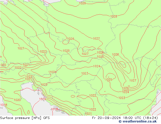 GFS: Pá 20.09.2024 18 UTC