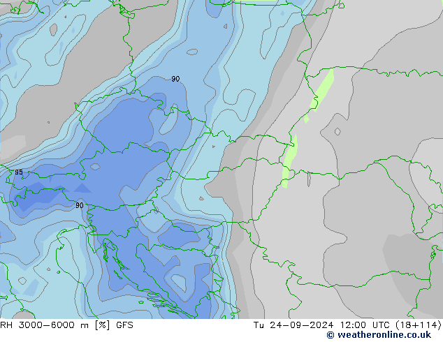 RH 3000-6000 m GFS Di 24.09.2024 12 UTC