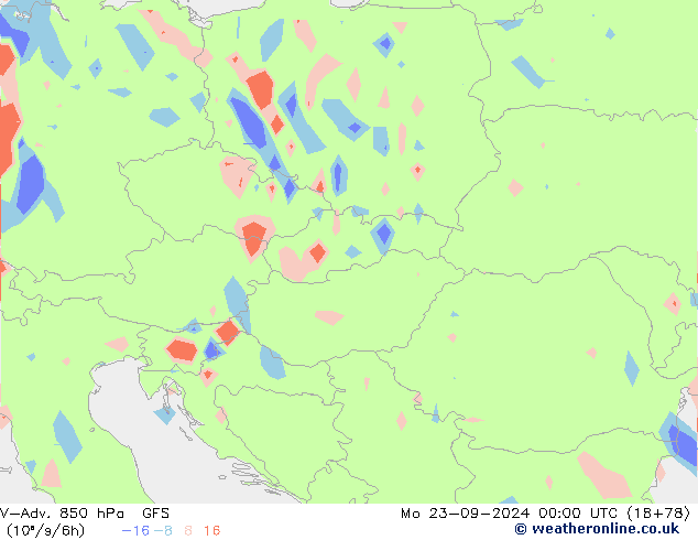 V-Adv. 850 hPa GFS Mo 23.09.2024 00 UTC