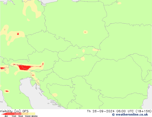 Visibility GFS Th 26.09.2024 06 UTC