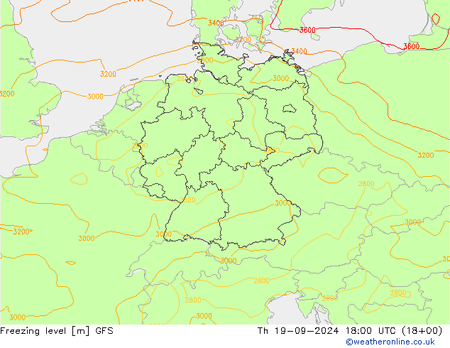 Donma Seviyesi GFS Per 19.09.2024 18 UTC