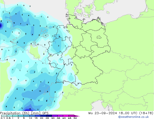 Z500/Rain (+SLP)/Z850 GFS Mo 23.09.2024 00 UTC