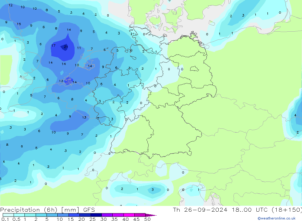 Z500/Rain (+SLP)/Z850 GFS  26.09.2024 00 UTC