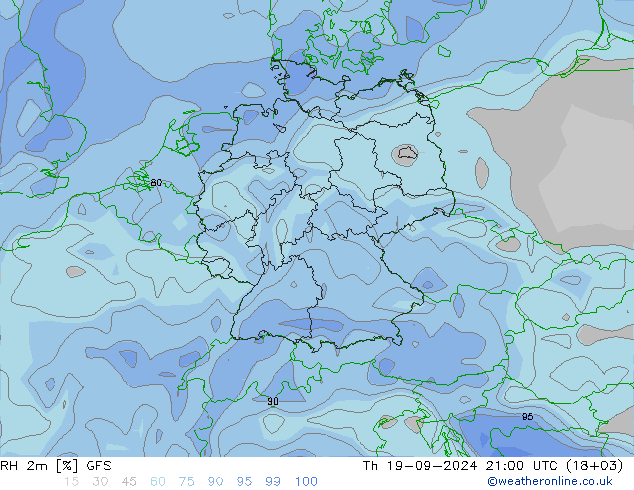 RH 2m GFS gio 19.09.2024 21 UTC