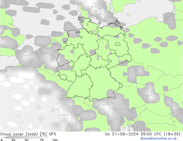 облака (сумма) GFS сб 21.09.2024 09 UTC