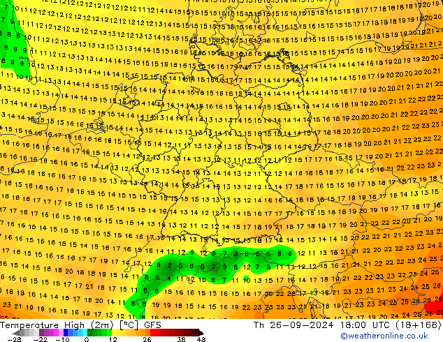 Max.  (2m) GFS  26.09.2024 18 UTC