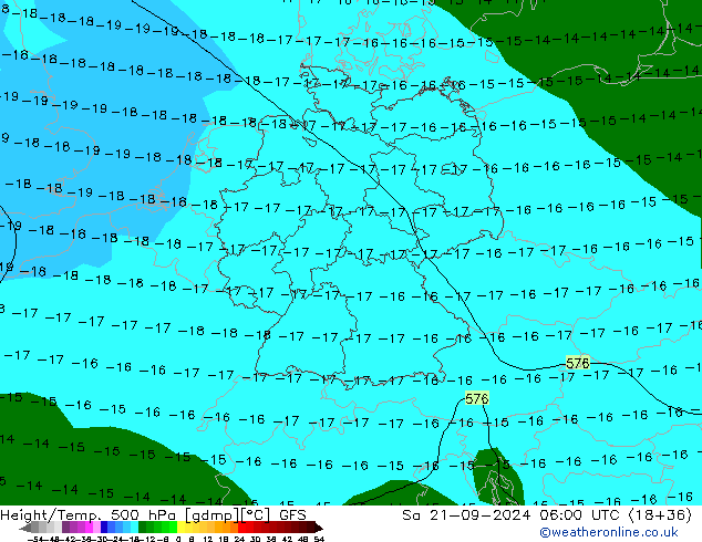 Yükseklik/Sıc. 500 hPa GFS Eylül 2024