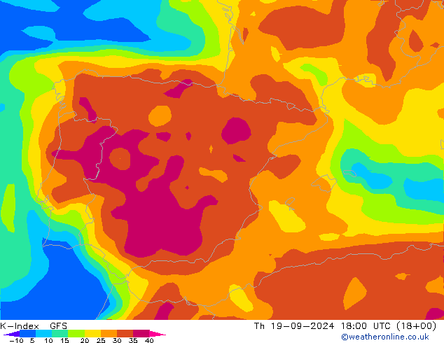 K-Index GFS Th 19.09.2024 18 UTC