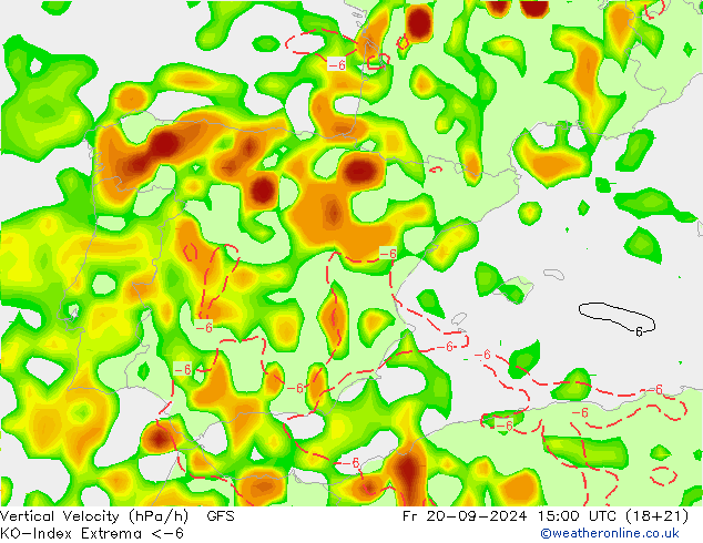 Convection-Index GFS Fr 20.09.2024 15 UTC