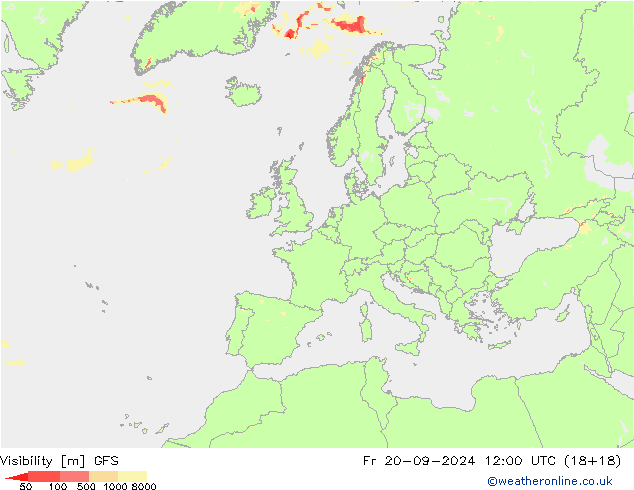 Visibility GFS Fr 20.09.2024 12 UTC